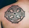 celtic knot cross tattoo on left shoulder balde
